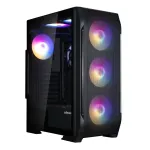 Zalman N7 PLUS V2 ATX vidutinio bok&scaron;to kompiuterio korpusas, 7 x 120mm ARGB ventiliatoriai, grūdintas stiklas, juodas