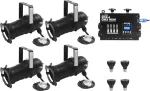 EUROLITE rinkinys 4x PAR-20 Spot sw dim2warm + EDX-4 DMX RDM LED-Dimmerpack (20000695)