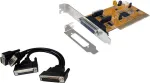 EXSYS EX-43360 PCI-X adapteris - 2x RS-232 serijiniai + 1x lygiagretusis, MosChip, Low Profile