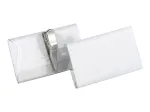DURABLE vardinių kortelių laikiklis 75x40 mm su krokodilo segtuku, permatomas, 25 vnt. 811019