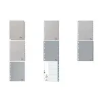 DURABLE A4 skaitmeniniai indekso skirtukai 1-31, 31 dalių, reljefiniai įvairiaspalviai skirtukai, pilki polipropileno, universalus perforavimas 675627