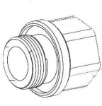 Bosch MIC serijos M25 į 3/4 colio NPT kabelių adapteris (MIC-M25XNPT34)