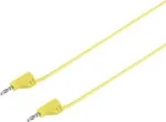 VOLTCRAFT Labai lankstus matavimo laidas [Lamelinis ki&scaron;tukas 2 mm - Lamelinis ki&scaron;tukas 2 mm] 0,6 m Geltonas MSB-200 2,2 A (VC-8557690)
