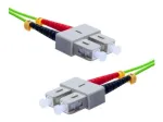 EXERTIS CONNECT OM5 SC Duplex į SC Duplex &scaron;viesolaidinis komutacinis kabelis, 50/125 &micro;m, UPC, žalios spalvos, 2 m 392902