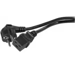 EXERTIS CONNECT 16 A maitinimo kabelis, kampuotas Schuko &ndash; tiesus C19, 3 m, juodas 808018