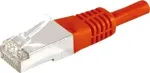 EXERTIS CONNECT CAT.6a F/UTP komutacinis kabelis, raudonas, 20 m, 10 Gbps, RJ45, plonas įtempimo mažinimo gaubtas 859541