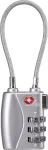 Sygonix SY-5044450 3 skaitmenų derinimo kabelio spyna 33 mm sidabrinė