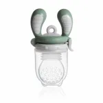 Kidsme Food Feeder Large Grey &ndash; kūdikių maisto papildymo indas, 6+ mėn., silikoninis mai&scaron;elis, be BPA