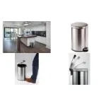 DURABLE pedalų &scaron;iuk&scaron;liadėžė i&scaron; nerūdijančio plieno 20L apvali, 3 vnt. 340223