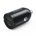 Orico MiniRing MR-30-2C 30 W 2x USB-C automobilinis įkroviklis, juodas