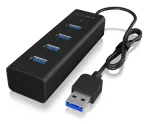 ICY BOX IB-HUB1409-U3 USB 3.2 Gen 1 (3.1 Gen 1) Type-A 5000 Mbit/s Juodas