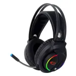 Esperanza EGH470 Nightshade laidinė žaidimų garnitūra su mikrofonu, RGB foninis ap&scaron;vietimas, garsumo valdymas, 32 &Omega;, juoda
