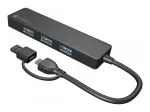 USB &scaron;akotuvas NATEC Mayfly USB 3.2 Gen 1 Type-A Type-C 5000 Mbit/s Juodas