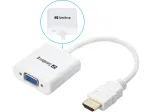 Sandberg HDMI į VGA keitiklis, VGA (D-Sub), HDMI A tipo (standartinis), Ki&scaron;tukas, Lizdas, Baltas, RoHS