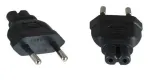 Microconnect PEEUC7AD elektros adapteris, ES ki&scaron;tukas (vyri&scaron;ka jungtis) &ndash; C7 (moteri&scaron;ka jungtis), juodas