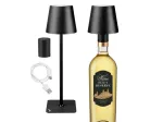 Beper P201UTP118 LED lempa staliui su įkrova, 1,5 W, jutiklinis valdymas, su &scaron;viesos reguliavimu, 33 mm butelio adapteris, atspari drėgmei, juoda