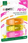 Emtec USB atmintukas C-410 - USB 2.0 - 16 GB - NEON (ECMMD16GC410P3NEO)