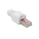 LogiLink MP0025 RJ45 ki&scaron;tukas Cat.6 UTP, montuojamas be įrankių, baltos spalvos