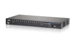 ATEN CS17916-AT-G 16 prievadų USB HDMI KVM perjungiklis su garso palaikymu, 2 prievadų USB 2.0 &scaron;akotuvas, 1920x1200@60Hz, sujungiamas į kaskadą iki 256 kompiuterių, juodos spalvos