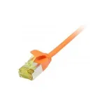 Pataisinis kabelis RJ45, CAT6A 500 MHz, 1,0 m, oranžinis, U/FTP, plonas apvalus d=3,8 mm, TPE/LSZH (Superflex), AWG32, su Cat.7 žaliava, Synergy 21 (S217363V3)