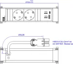 Bachmann POWER FRAME 2xCEE7/3916.7001xUSB A/C 22W 0,2m GST18