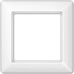 JUNG AS 581 WW balta dengiamoji plok&scaron;telė jungikliams ir ki&scaron;tukiniams lizdams, duroplastas, 80,5&times;80,5 mm