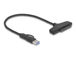 DeLOCK USB į SATA keitiklis 6 Gb/s USB Type-C Type-A 0,3m