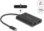 DELOCK Adapter USB Type-C į 2&times; DisplayPort 4K 60 Hz 64308