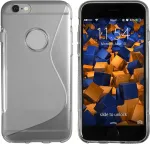mumbi TPU Dėklas S-Design permatomas juodas, skirtas Apple iPhone 6/6s (MUMBI_4498)