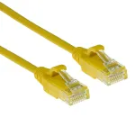 ACT geltonas 0,15 m LSZH U/UTP CAT6 duomenų centro plonas &scaron;uolinis kabelis su apsauga nuo užkabinimo ir RJ45 jungtimis