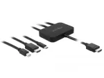 Laido adapteris DeLOCK 85830 HDMI Type A HDMI Mini DisplayPort USB Type-C juodas