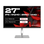 Monitorius JAPANNEXT JN-I270WQHD300F-HSP 27 colių (68,6 cm) 2560x1440 Wide Quad HD LED pilkas