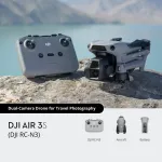 Kvadrakopteris DJI Air 3S RC-N3 &ndash; 50 MP kamera, 4K, 4 rotoriai, maks. greitis 27 m/s, nuotolis 32 000 m, 4276 mAh baterija, pilka