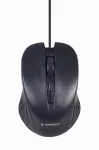 Pilno dydžio laidas klaviatūra Gembird KBS-UM-04 USB QWERTY JAV anglų su pele, juoda, 1.5 m laidas