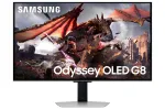 Samsung G80SD kompiuterinis monitorius 81,3 cm (32 col.) 3840 x 2160 4K Ultra HD OLED sidabrinis