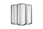 NETGEAR Orbi 970 Series mar&scaron;rutizatorių rinkinys, 3 vnt., Quad-Band WiFi 7, pilkas