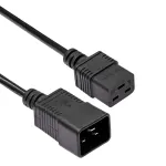 Akyga AK-UP-03 serverio maitinimo kabelio ilgintuvas IEC C20&ndash;C19, 1,8 m, juodas