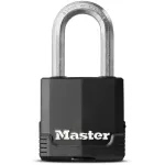 Master Lock M115EURDLF Excell Laminuota Spyna 49 mm Korpuso Plotis, 38 mm Lanko Ilgis, Skirtingi Raktai, Apsauginė Danga, Vartams, Garažams, Tvoroms