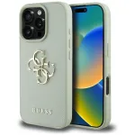 Guess Grained Big 4G Logo Small Classic Logo Back Cover, skirta Apple iPhone 16 Pro Max &ndash; žalia