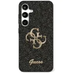 Guess Fixed Glitter Big 4G Metal Logo Case, Samsung Galaxy S25+, juoda