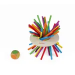Janod Crazy Sticks: miklumo žaidimas i&scaron; medžio 1&ndash;4 žaidėjams, įvairių spalvų