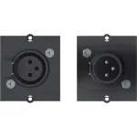 Bachmann Modular Faceplate Snap-In 3-Pin XLR Female Black