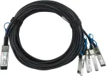 BlueOptics Dell 26FN3 suderinamas BlueLAN pasyvus 100GBASE-CR4 QSFP28 į 4x25GBASE-CR SFP28 tiesioginio prijungimo at&scaron;akos kabelis, 1m, AWG26 (26FN3-BL)