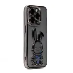 iLike Apple iPhone 14 Pro Silicone Case Print Desire Rabbit Black