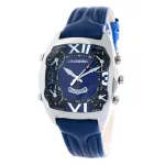Chronotech MAN CT7677M-03 45 mm analoginis kvarcinis chronografas, juodas ciferblatas, odinis dirželis