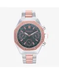 RADIANT Vyri&scaron;kas Analoginis Kvarcinis Laikrodis RA628704 &ndash; 44mm Nerūdijančio Plieno Korpusas, Juodas Ciferblatas, Sidabrinė Milano Tinklelio Apyrankė, 5 ATM