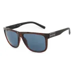 GUESS MAN Akiniai GO00058-6145V Kvadratinis Rėmas Blizganti Juoda Dūminiai Stiklai 61mm