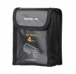 SUNNYLIFE Ugniai atsparus baterijų laikymo mai&scaron;elis, skirtas DJI Mavic 4 Pro, talpina 2 baterijas, juodas