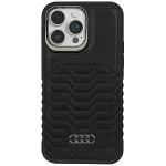 Audi Synthetic Leather MagSafe Hard Case, skirta Apple iPhone 14 Pro Max 6.7 inch, juoda