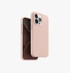 UNIQ Lino Hue Dėklas, skirtas Apple iPhone 15 Pro Max 6,7 colių, MagClick įkrovimas, pudros rožinės spalvos